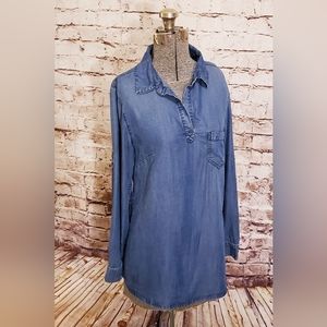 Celebrity Pink Denim Chambray Shirt Large